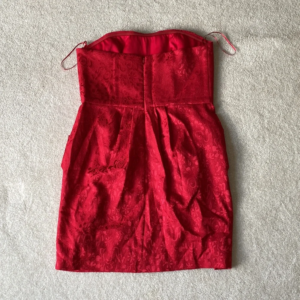 Max and Cleo red strapless lace dress - Picture 2 of 4